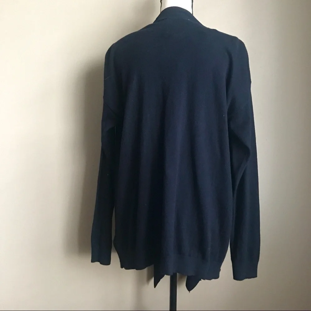 [MK] Navy Zippered Cardigan